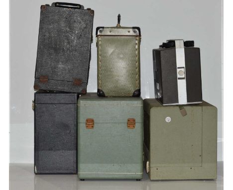 Six Siemens Cine Projectors, a Siemens 2000 16mm projector, 8mm projector sound projector, 8mm projector, two 1940's 16mm pro