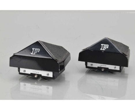 Two Nikon F Eye Level Finders,  version I, black, some light fungus in both, G