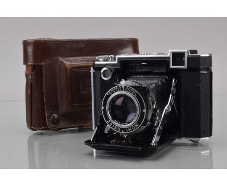 A Zeiss Ikon Super Ikonta 532/16 Folding Rangefinder Camera, shutter working, finder cloudy, rangefinder working, body G-VG, 