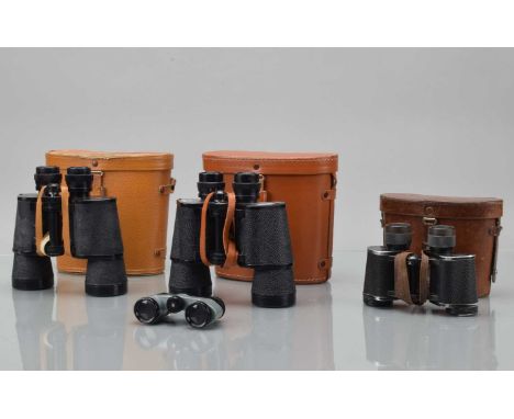 A Group of Binoculars, a pair of Carl Zeiss Jena Deltrentis 8 x 30, paint wear to edges, elements F-G, some fungus to edges, 