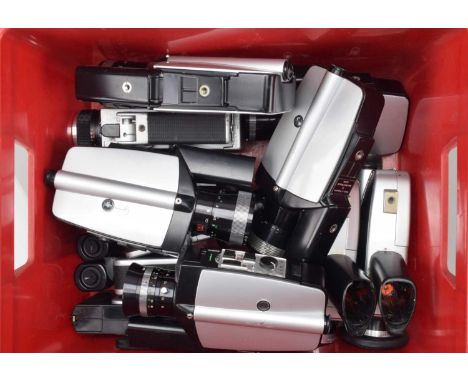 A Box of 8mm Cine Camera, three Nizo 156, a Braun Super 8 Compact 350, Braun Super 8 600, a Bauer C1 Super, C2 Super, C4 Supe