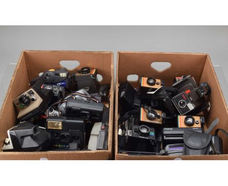 Two Trays of Instant Cameras, models include Polaroid Image Pro, Image 2, Vision, Colour SwingerEE66, Super Swinger, Colorpac