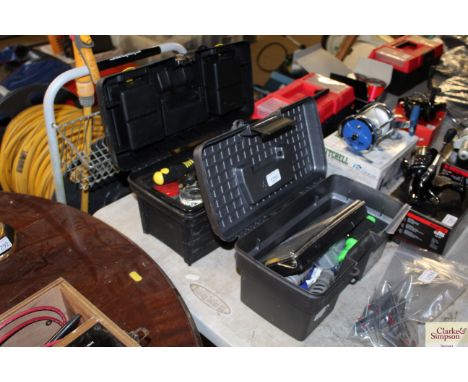 Two small tool boxes and contents 
