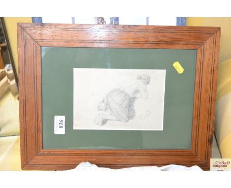 A pencil sketch indistinctly signed Mark Gibbons; a pencil signed limited edition print "The Cobb" and a print on canvas