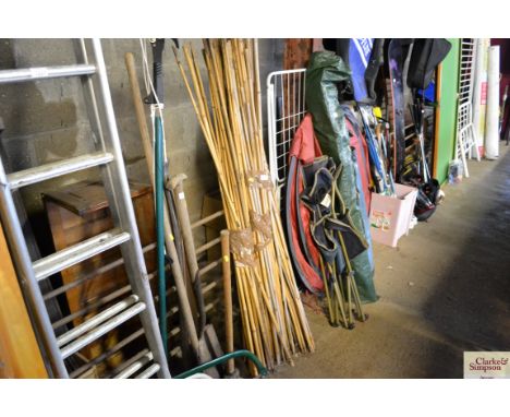 A quantity of garden canes 