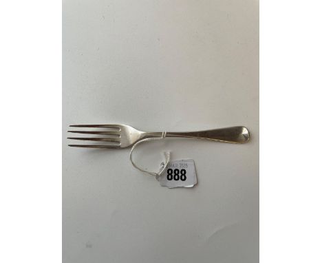 George II dessert fork O E pattern crested. London 1814 By I P G P 40gms