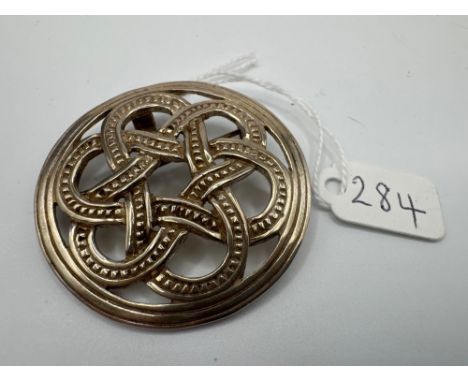 A Celtic style silver brooch 14 gms