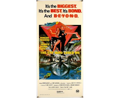 James Bond The Spy Who Loved Me (1977 RR), AUS Daybill Poster, this being a 1980s re-release, artwork by Bob Peak, 13 x 27 ¾ 
