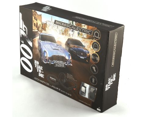 James Bond 007  No Time To Die (2021) Micro Scalextric, with Aston Martin DB5 & Jaguar XF Battery chase set, boxed, as new, 1