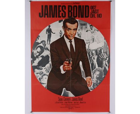 James Bond 007  Dr No (1962)  1980's Re-Release West German A1 Movie Poster for Dr No,  printed by W Hoss 6239 Kriftel Tauriu