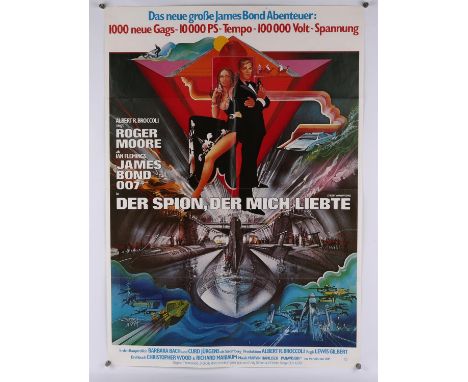 James Bond 007  The Spy Who Loved Me (1977) German 1 sheet poster, folded, 23 x 33 inches; (1)Condition Report:  CR:- in very