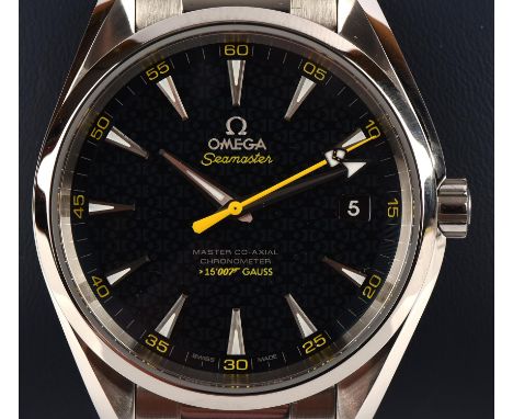 Omega Seamaster Aqua Terra 150M James Bond 'Spectre' Limited Edition stainless steel gentleman's wrist watch. circa 2015, Ref