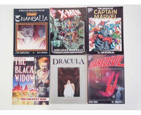 MARVEL GRAPHIC NOVEL LOT (6 in Lot) - Includes #1 THE DEATH OF CAPTAIN MARVEL (3RD PRINT), #5 X-MEN: GOD LOVES, MAN KILLS, #2