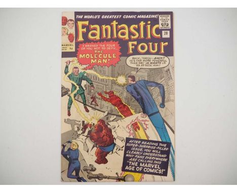 FANTASTIC FOUR #20 - (1963 - MARVEL - UK Price Variant) - Origin and first appearance of the Molecule Man + the second appear