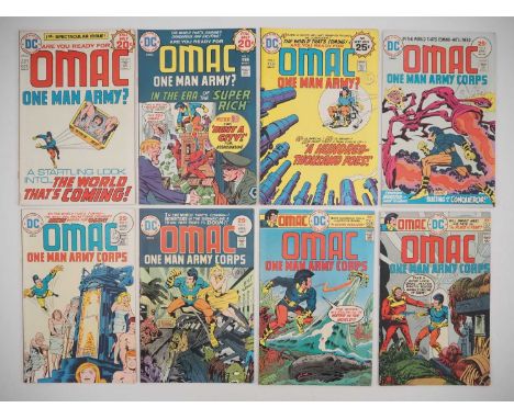 OMAC #1, 2, 3, 4, 5, 6, 7, 8 - (8 in Lot) - (1974/75 - DC) - Complete eight issue run and includes the first appearance and o