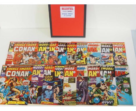 SAVAGE SWORD OF CONAN #1 to 18 (18 in Lot) - (1975 - MARVEL UK) - Full complete run of the weekly Marvel UK title from Issue 