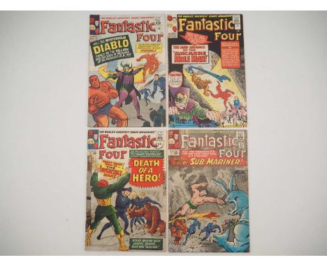 FANTASTIC FOUR #30, 31, 32, 33 (4 in Lot) - (1964 - MARVEL - US & UK Price Variant) - Includes the first appearances of Diabl