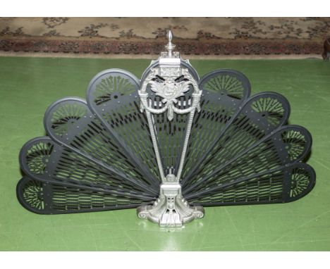 A fan fire screen