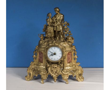Victorian spelter clock.