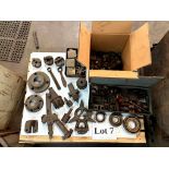 ASSORTED LATHE PARTS AND COLLETS