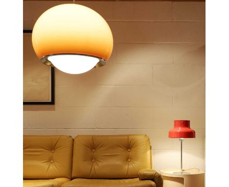 A Harvey Guzzini hanging light, 1970s, labelled, 45cm diameterProvenance: The Estate of John Graham (1927-2021), Harlow.Condi