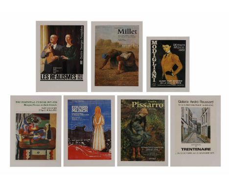 Seven exhibition posters,'Les Realismes 1919-1939' George Pompidou Centre, 1981;'Camille Pissarro 1830-1903' Hayward Gallery,