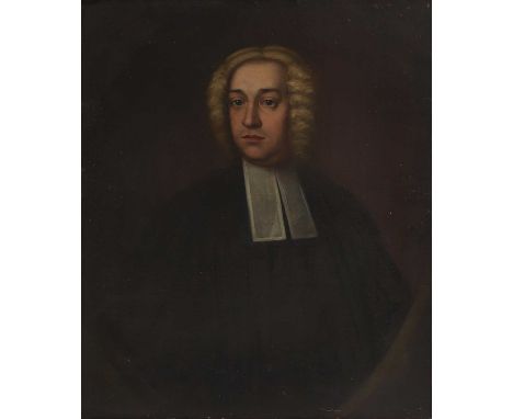 Circle of Enoch Seeman (c.1694-1744)Portrait of a cleric, half-length, in clerical robesoil on canvas, painted oval76 x 64cmC