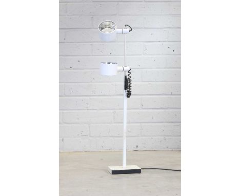 A floor lamp,1970s, designed by Ronald Homes for Conelight, fitted with two lamps, adjustable, 101cm highProvenance: The Esta