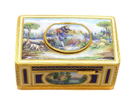 Past auction: Good French silver-gilt automaton music box 19th century