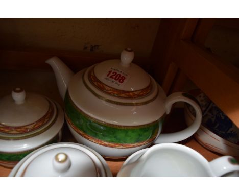 A Royal Worcester 'Mosaic' extensive tea and dinner service.  Condition Report: Overall condition good apart from 1 side plat