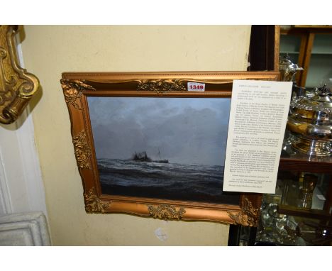 John Foulger, 'Seascape', signed, oil on canvas, 24.5 x 32.5cm; together with another pencil signed print by John Foulger. 