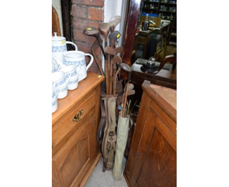 A collection of vintage hickory shafted golf clubs. Condition Report: We can only make out one name 'RW KIPK' - Wallasey. Liv