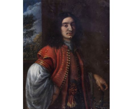 Title: European school: A portrait of a young nobleman, oil on copper, 17th C.Description: Work: 20,3 x 16,5 cmÊ Frame: 25,4 