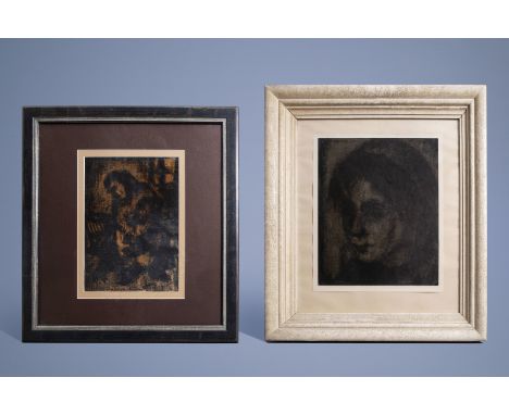 Title: Willem Van Hecke (1893-1976): A portrait and a seated figure, mixed media on paper, one dated 1944Description: Work: 3