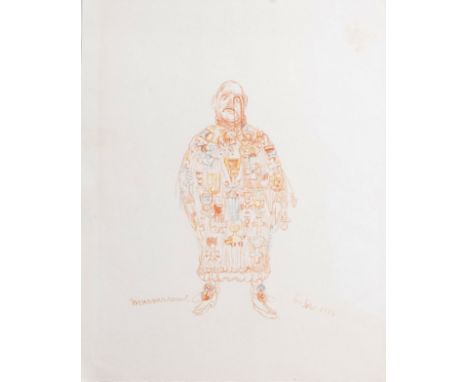 Title: James Ensor (1860-1949): 'Murmuramis', lithograph in colours, [1929]Description: Work: ca. 33 x 24,5 cmÊ Frame: 81,5 x