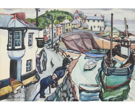 λ&nbspDORIS VAUGHAN (BRITISH 1894-1975) THE SHIP INN, MOUSEHOLE Watercolour Signed (lower left) 34 x 49cm (13¼ x 19¼ in.)Exhi