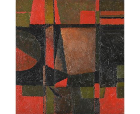 λ&nbspALAN REYNOLDS (BRITISH 1926-2014) STRUCTURE: RED AND GREEN Oil on board 51 x 48cm (20 x 18¾ in.)Painted circa 1960.Prov