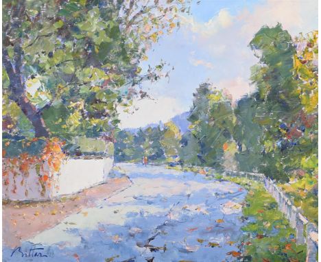 λ&nbspPIERRE BITTAR (FRENCH B. 1934) PROMENADE A CROISSEY Oil on canvas Signed (lower left) 54 x 65cm (21¼ x 25½ in.)   Condi