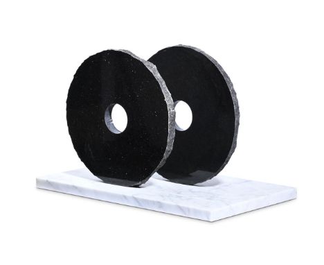 ANGELA CONNER (BRITISH B. 1935) ROLLING STONES Granite on marble base  40 x 63 x 36cm (15½ x 24¾ x 14 1/8in.) inc. base Prove