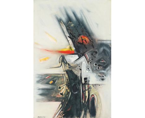 λ&nbspAHMED PARVEZ (BRITISH/PAKISTANI 1926-1979) ABSTRACT Oil on canvas Signed and dated '62 (lower left) 76 x 51cm (29¾ x 20