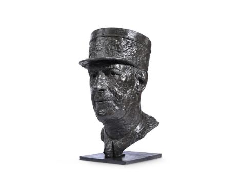 ANGELA CONNER (BRITISH B. 1935) CHARLES DE GAULLE  Bronzed composite  66cm (25in.) High exc. base Provenance: Direct from the