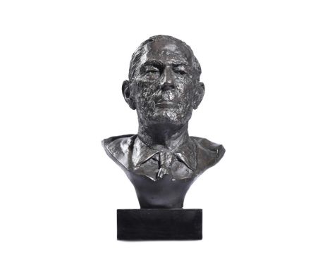 ANGELA CONNER (BRITISH B. 1935) PHILIPPE DE MONTEBELLO Bronze  Signed, dated 2009 and numbered 1/2 43cm (16¾in.) High exc. ba