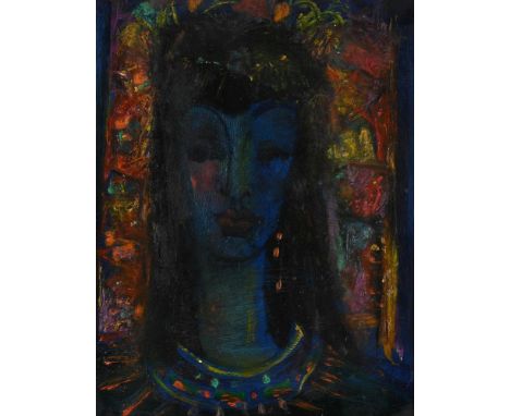 λ&nbspSVEN BERLIN (BRITISH 1911-1999) HEAD OF A WOMAN  Oil on board  With studio stamp (verso)  51 x 40.5cm (20 x 15¾ in.)Pro