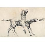 ANGELA CONNER (BRITISH B. 1935), HORSE AND RIDER