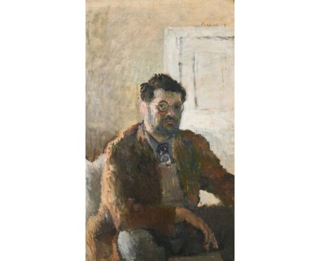 λ&nbspCLAUDE ROGERS (BRITISH 1907-1979) SELF PORTRAIT Oil on canvas Signed and dated 37 (upper right) 80.5 x 46cm (31½ x 18 i