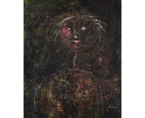 λ&nbspENRICO BAJ (ITALIAN 1924-2003)  PERSONNAGE Oil on canvas, laid to board  Signed (lower right) 128 x 105cm (50¼ x 41¼ in