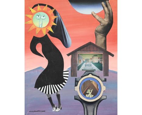 λ&nbspCONROY MADDOX (BRITISH 1912-2005) ECHOES OF ENTICEMENT Acrylic and Collage Signed and dated 2000 (lower left) 51 x 40cm