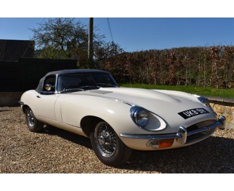 A 1969 Jaguar E-Type Series II roadster, registration number UKB 9H, chassis number 1R1335, engine number 7R66419, Old Englis