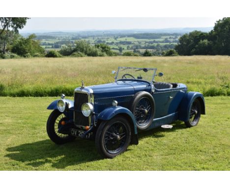 A 1931 Alvis TK 12/60 Beetleback two seat sports and dickey, registration number OV 2047, chassis number 8943, body number 13