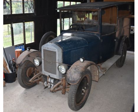 A 1929 Singer Junior 8 HP delivery van, registration number MW 4478, chassis number 12578, engine number 13296, black over bl